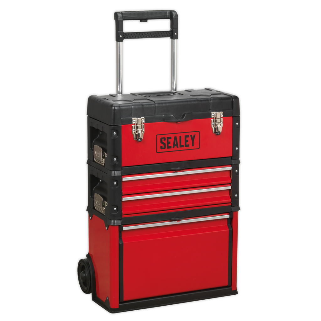 Mobile Steel/Composite Toolbox with 3 Compartments AP548