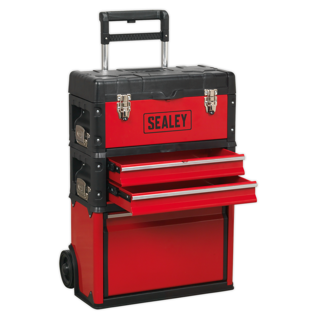 Mobile Steel/Composite Toolbox with 3 Compartments AP548