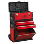 Mobile Steel/Composite Toolbox with 3 Compartments AP548