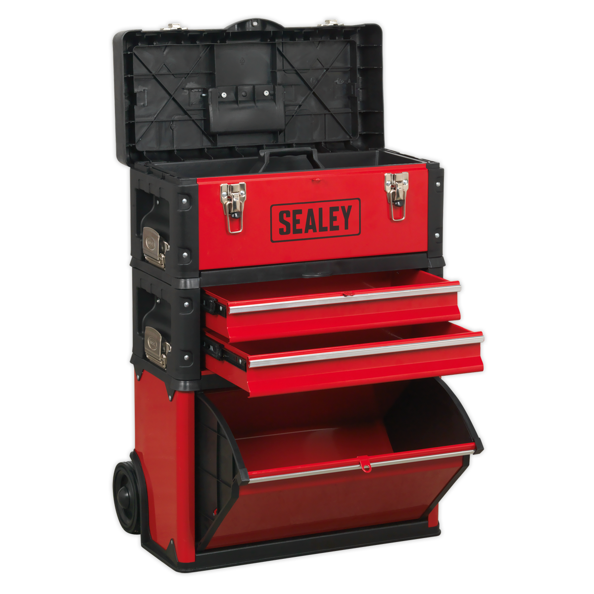 Mobile Steel/Composite Toolbox with 3 Compartments AP548