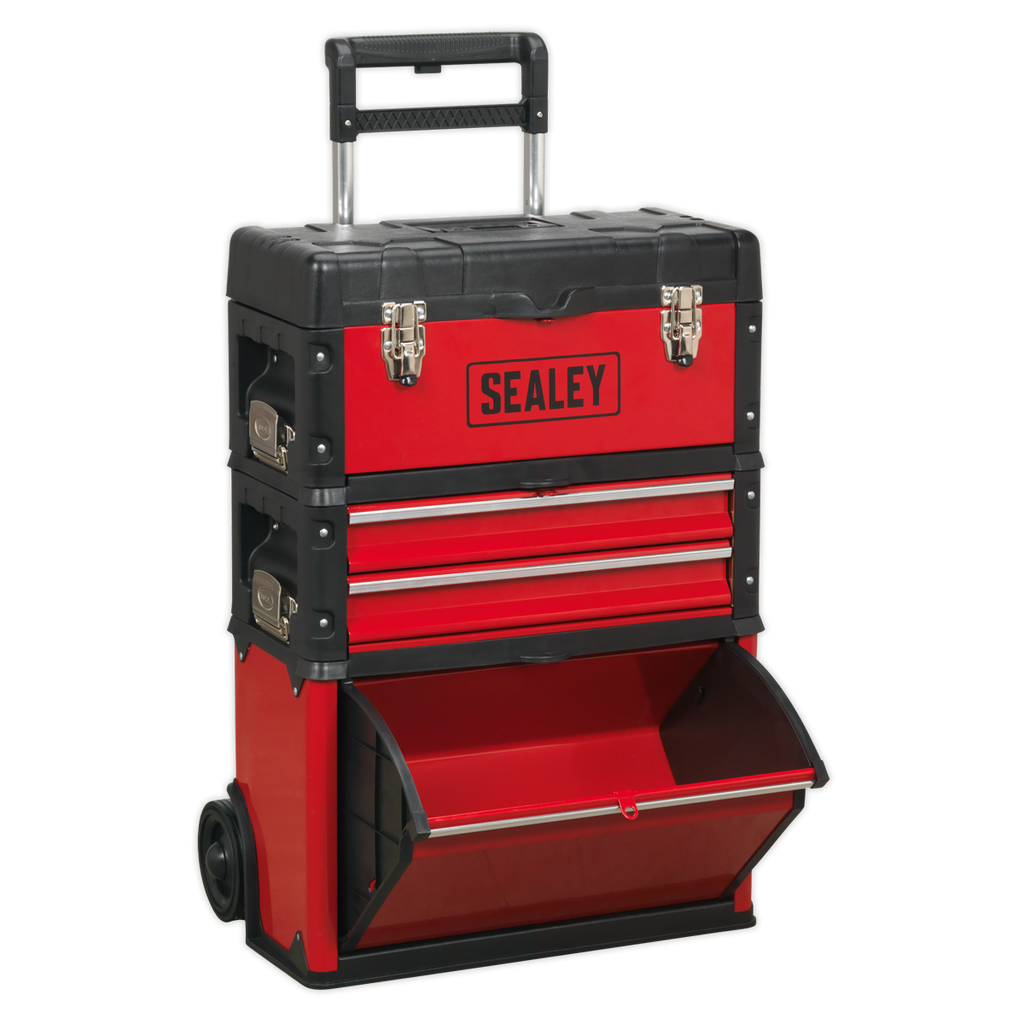 Mobile Steel/Composite Toolbox with 3 Compartments AP548