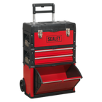 Mobile Steel/Composite Toolbox with 3 Compartments AP548