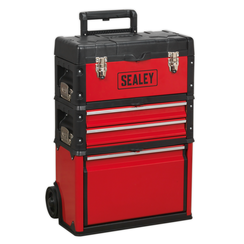 Mobile Steel/Composite Toolbox with 3 Compartments AP548
