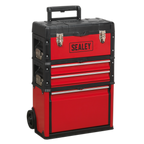 Mobile Steel/Composite Toolbox with 3 Compartments AP548