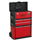 Mobile Steel/Composite Toolbox with 3 Compartments AP548