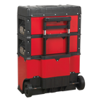 Mobile Steel/Composite Toolbox with 3 Compartments AP548