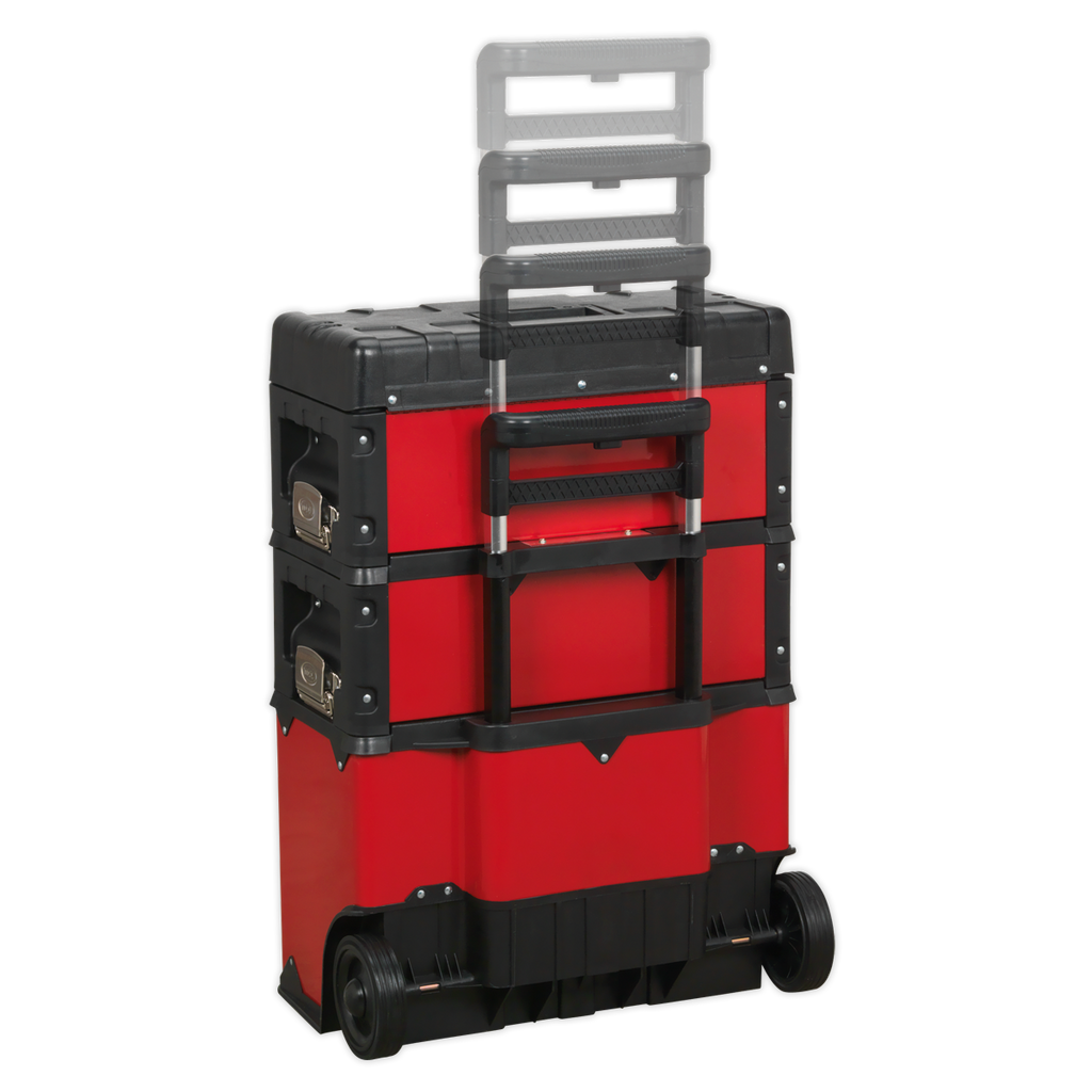 Mobile Steel/Composite Toolbox with 3 Compartments AP548