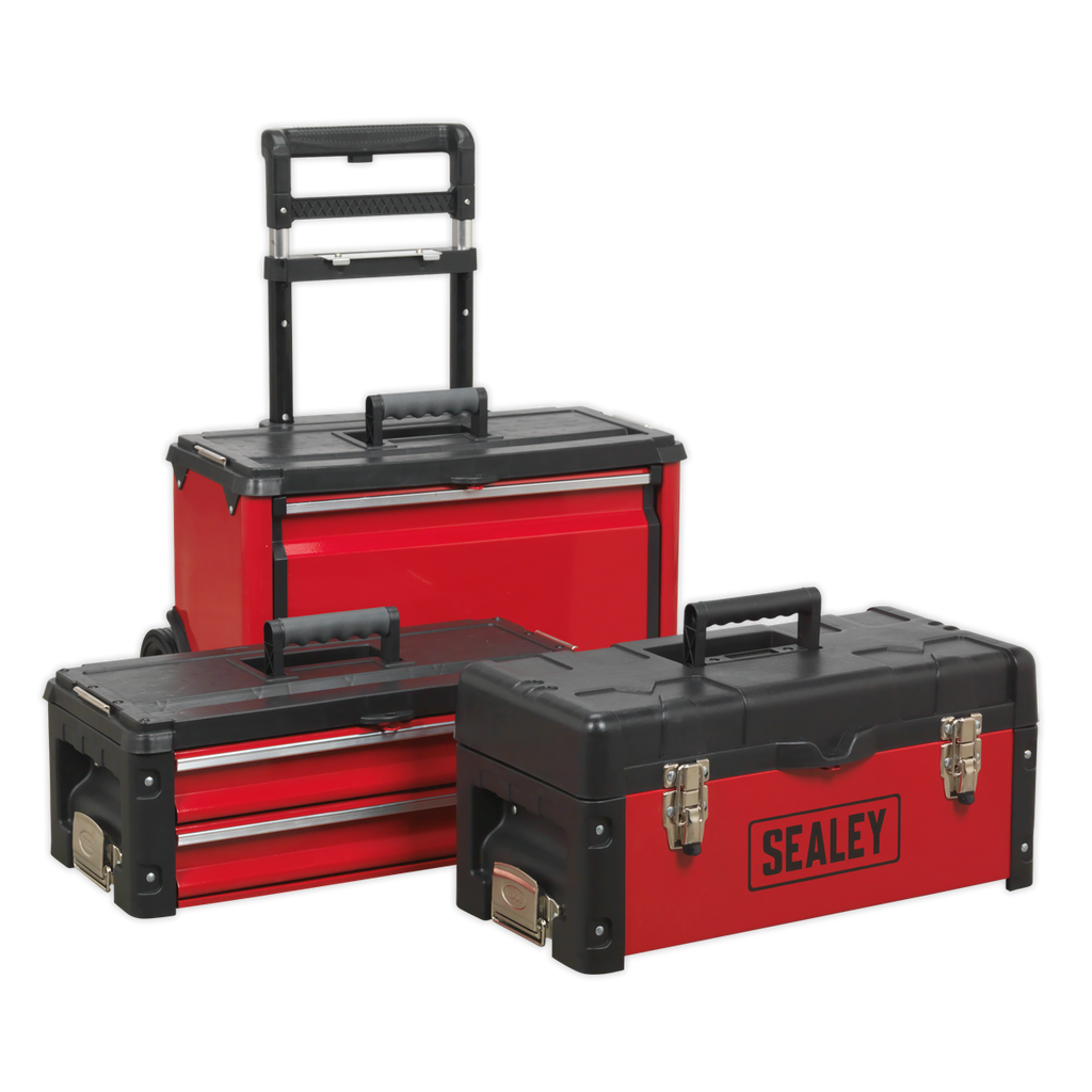 Mobile Steel/Composite Toolbox with 3 Compartments AP548
