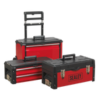 Mobile Steel/Composite Toolbox with 3 Compartments AP548
