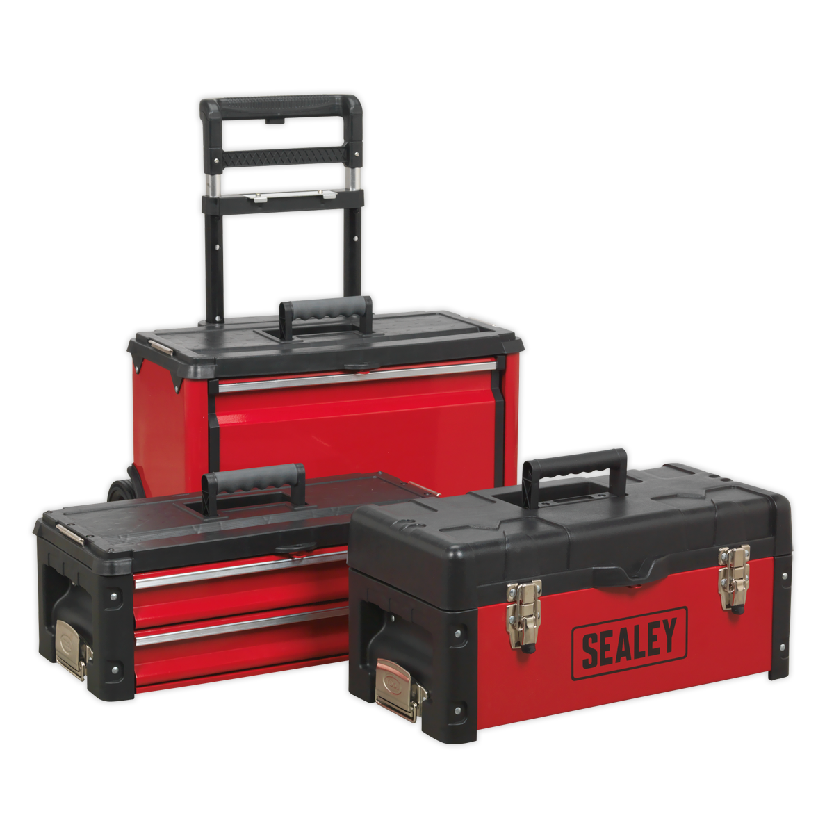 Mobile Steel/Composite Toolbox with 3 Compartments AP548