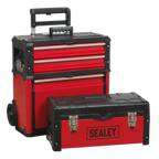 Mobile Steel/Composite Toolbox with 3 Compartments AP548