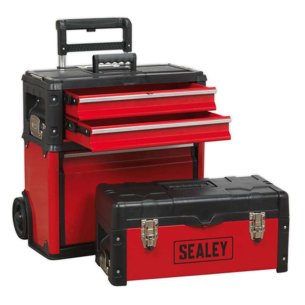 Mobile Steel/Composite Toolbox with 3 Compartments AP548