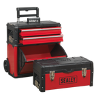 Mobile Steel/Composite Toolbox with 3 Compartments AP548