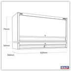 Top Hutch & 2 Drawer Riser 1549mm AP6103BE
