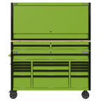 Mobile Trolley with Wooden Worktop, Hutch & 2 Drawer Riser 15 Drawer 1549mm AP6115BECOMBO1