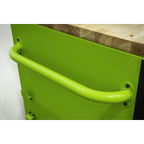 Mobile Trolley with Wooden Worktop, Hutch, 2 Drawer Riser & Side Locker 15 Drawer 1549mm AP6115BECOMBO2