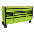 Mobile Trolley with Wooden Worktop 15 Drawer 1549mm AP6115BE