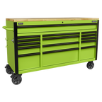 Mobile Trolley with Wooden Worktop 15 Drawer 1549mm AP6115BE