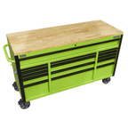Mobile Trolley with Wooden Worktop 15 Drawer 1549mm AP6115BE