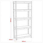 Racking Unit with 5 Shelves 150kg Capacity Per Level AP6150GS