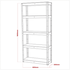 Racking Unit with 5 Shelves 150kg Capacity Per Level AP6150