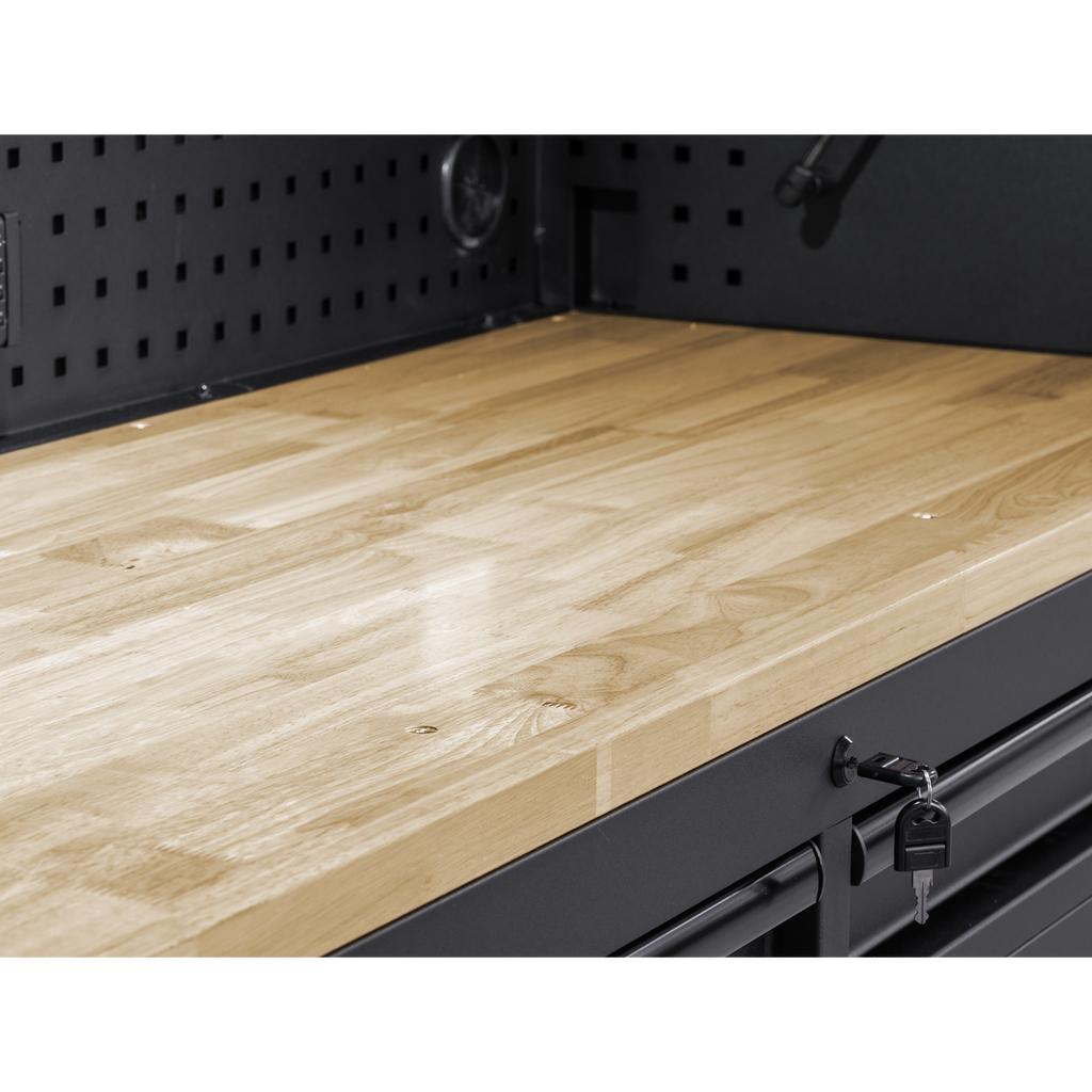 Mobile Trolley with Wooden Worktop 15 Drawer 1549mm AP6215BE