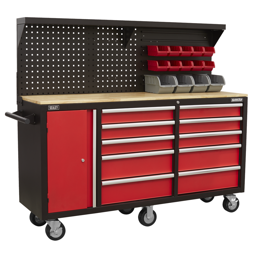 Mobile Workstation with Backboard 10 Drawer AP6310