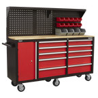 Mobile Workstation with Backboard 10 Drawer AP6310