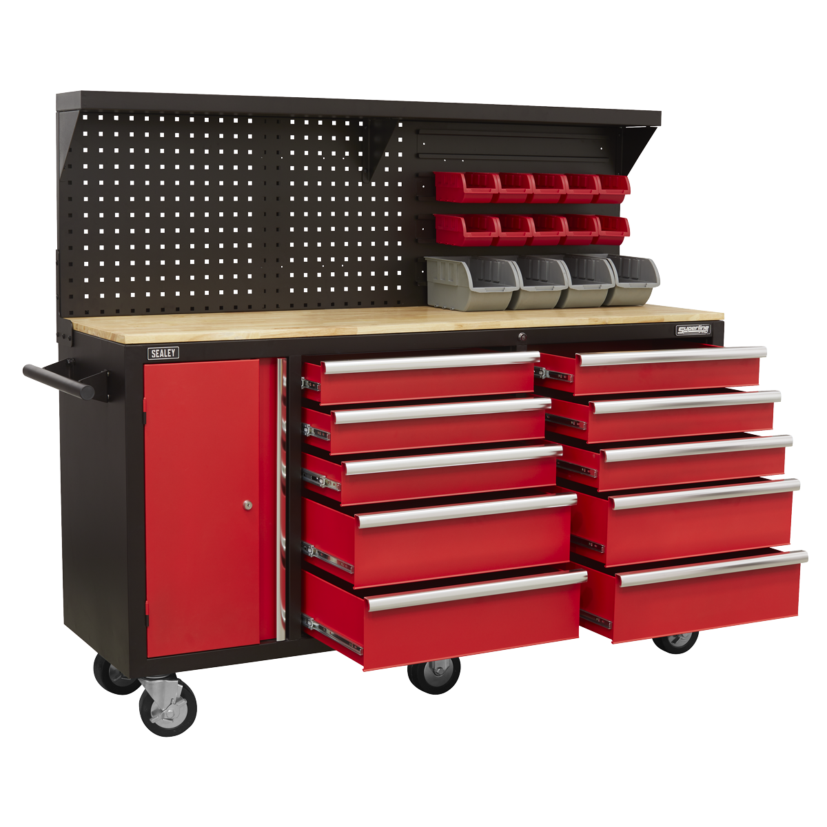 Mobile Workstation with Backboard 10 Drawer AP6310