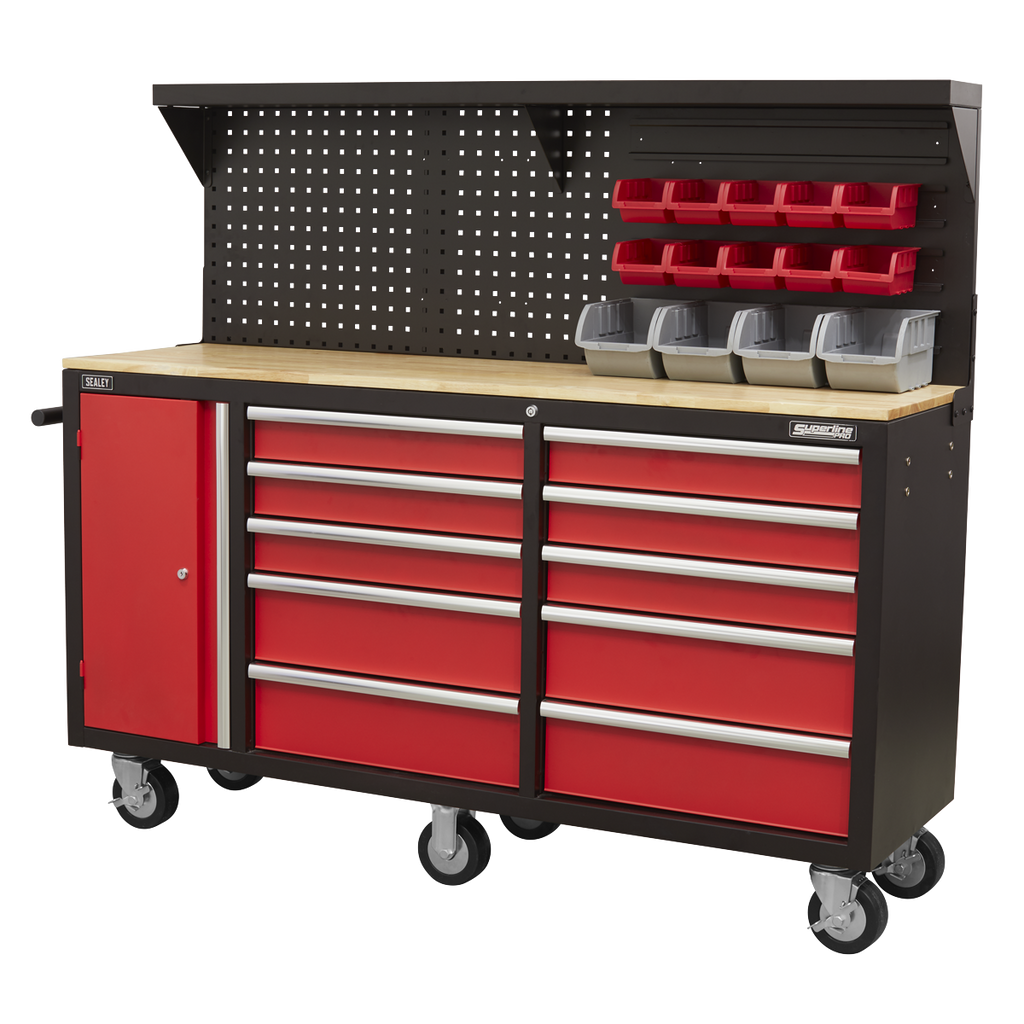 Mobile Workstation with Backboard 10 Drawer AP6310