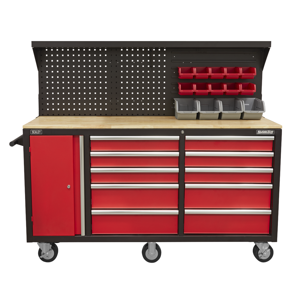 Mobile Workstation with Backboard 10 Drawer AP6310