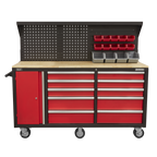 Mobile Workstation with Backboard 10 Drawer AP6310