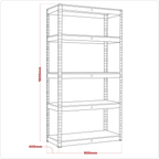 Racking Unit with 5 Shelves 350kg Capacity Per Level AP6350