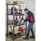 Heavy-Duty Racking Unit with 4 Mesh Shelves 640kg Capacity Per Level AP6372