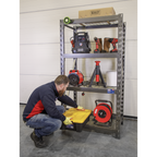 Heavy-Duty Racking Unit with 4 Mesh Shelves 640kg Capacity Per Level AP6372
