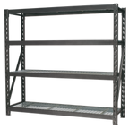 Heavy-Duty Racking Unit with 4 Mesh Shelves 640kg Capacity Per Level AP6572