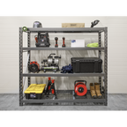 Heavy-Duty Racking Unit with 4 Mesh Shelves 640kg Capacity Per Level AP6572