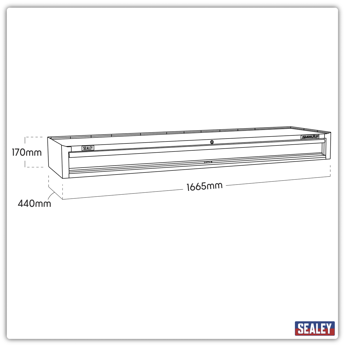 Mid-Box Tool Chest 1 Drawer - Red AP6601