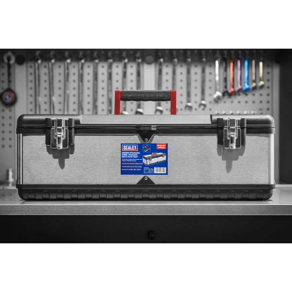 Stainless Steel Toolbox with Tote Tray 660mm AP660S