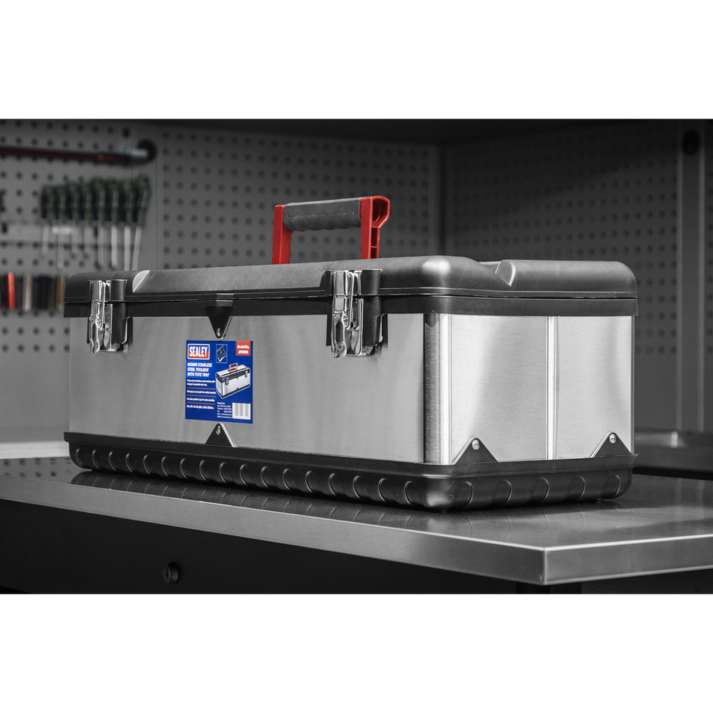 Stainless Steel Toolbox with Tote Tray 660mm AP660S