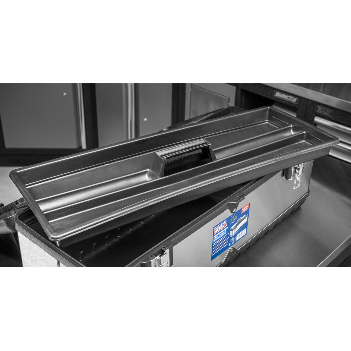 Stainless Steel Toolbox with Tote Tray 660mm AP660S