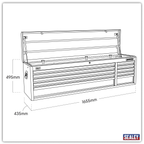 Topchest 10 Drawer - Red AP6610