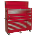Topchest, Mid-Box & Rollcab Combination 23 Drawer with Ball Bearing Slides - Red AP66COMBO1