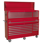 Topchest & Rollcab Combination 23 Drawer with Ball Bearing Slides - Red AP66COMBO2