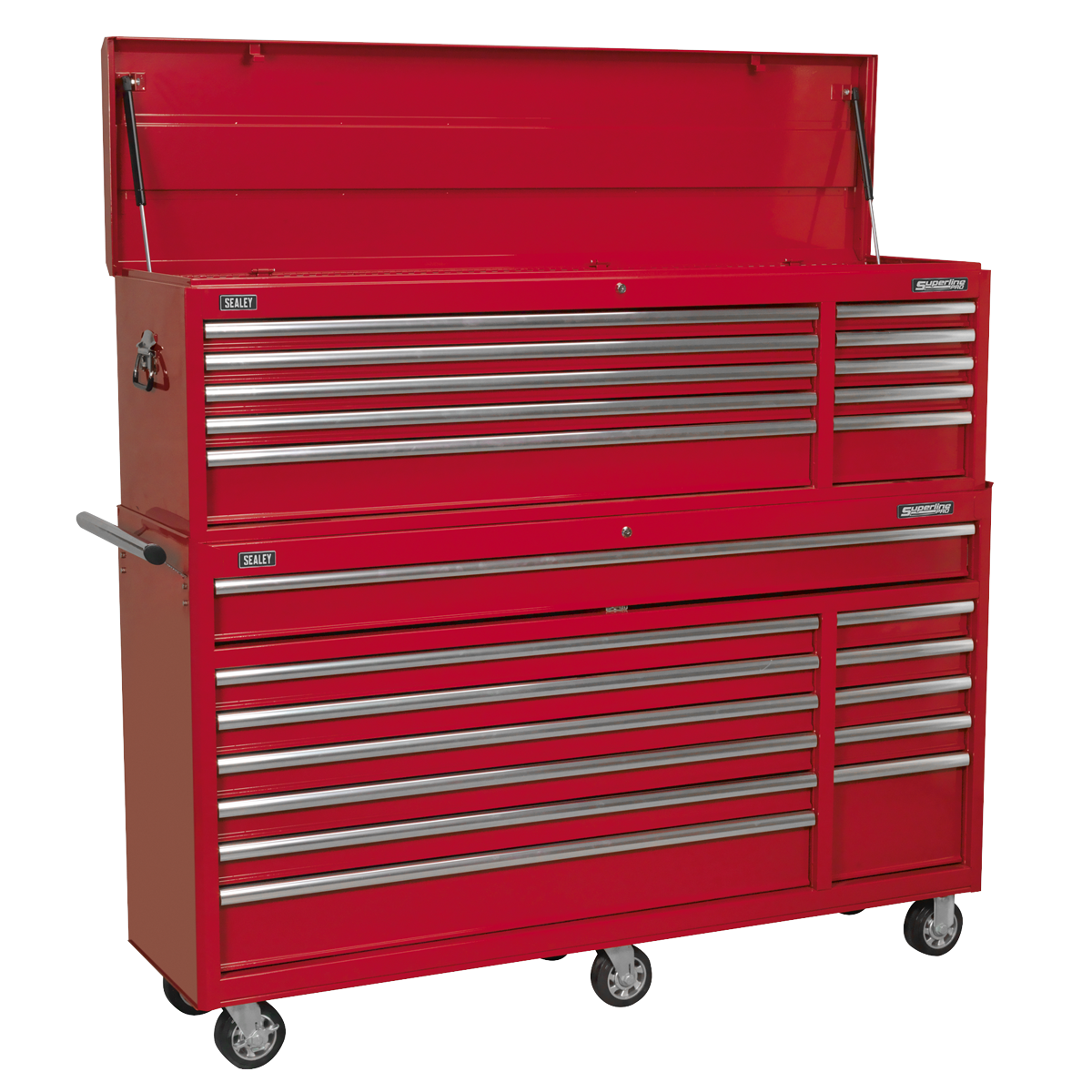 Topchest & Rollcab Combination 23 Drawer with Ball Bearing Slides - Red AP66COMBO2