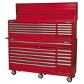 Topchest & Rollcab Combination 23 Drawer with Ball Bearing Slides - Red AP66COMBO2