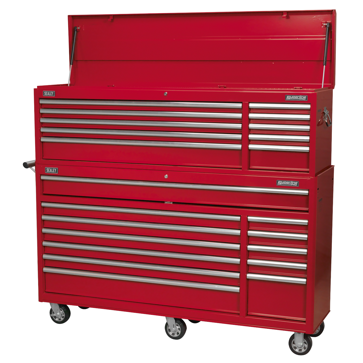 Topchest & Rollcab Combination 23 Drawer with Ball Bearing Slides - Red AP66COMBO2