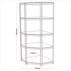 5-Level Corner Racking Unit 150kg Capacity Per Level AP7150C