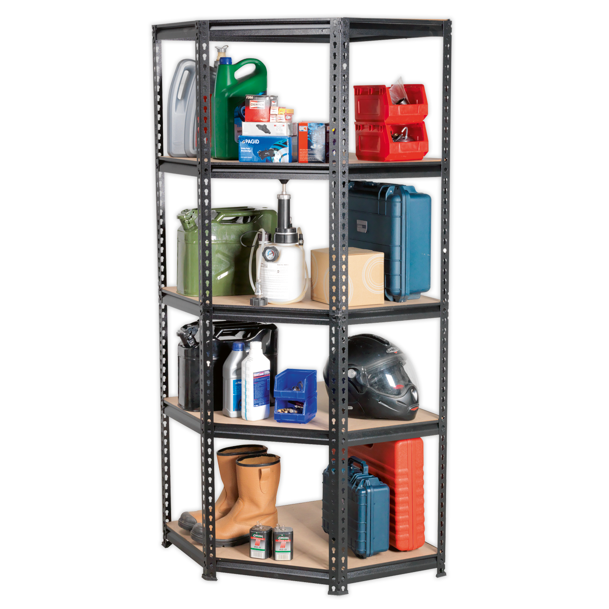 5-Level Corner Racking Unit 150kg Capacity Per Level AP7150C