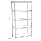 5-Level Racking Unit 200kg Capacity Per Level AP7200